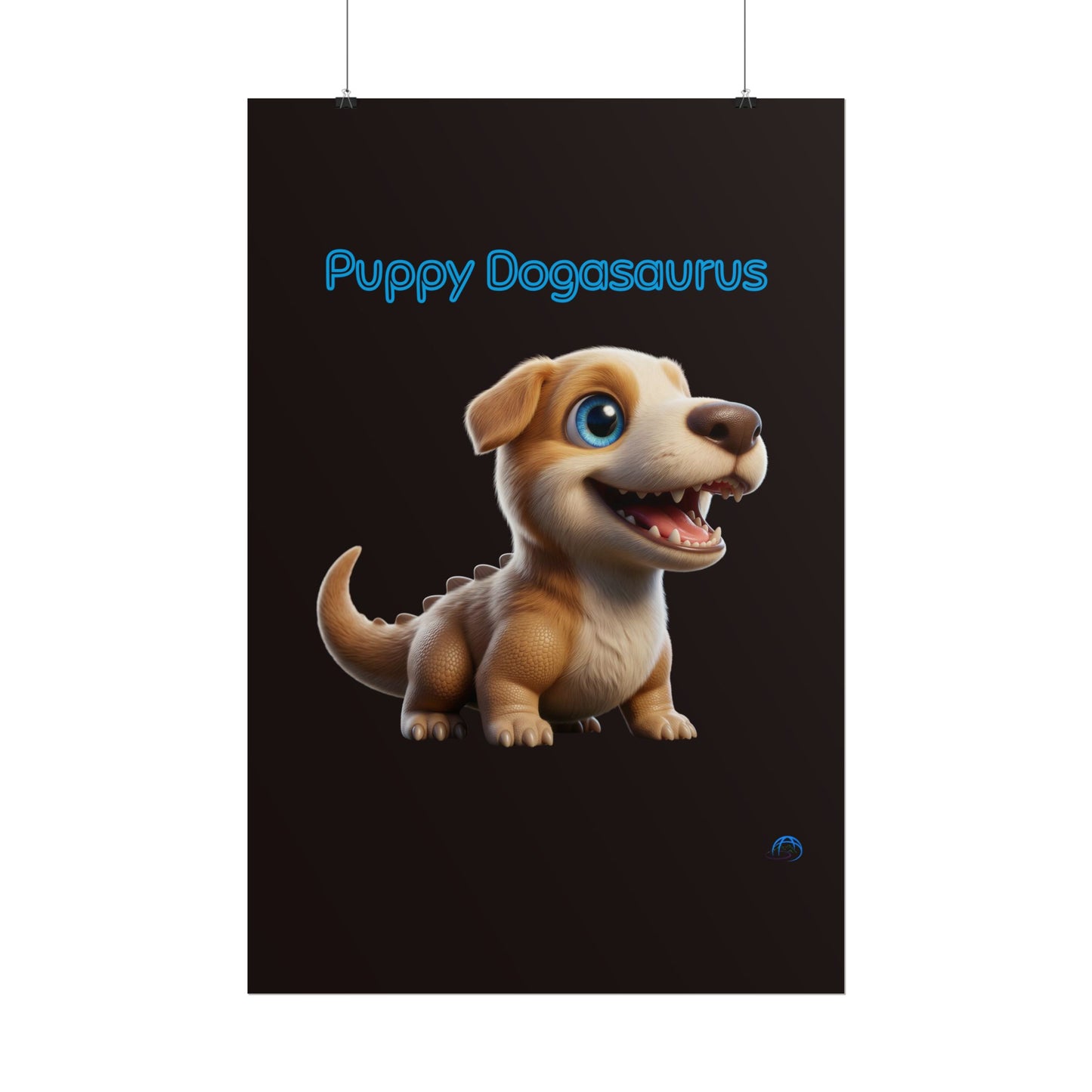 Puppy Dogasaurus™ Rolled Poster – Cute Dinosaur Character Kids Wall Art