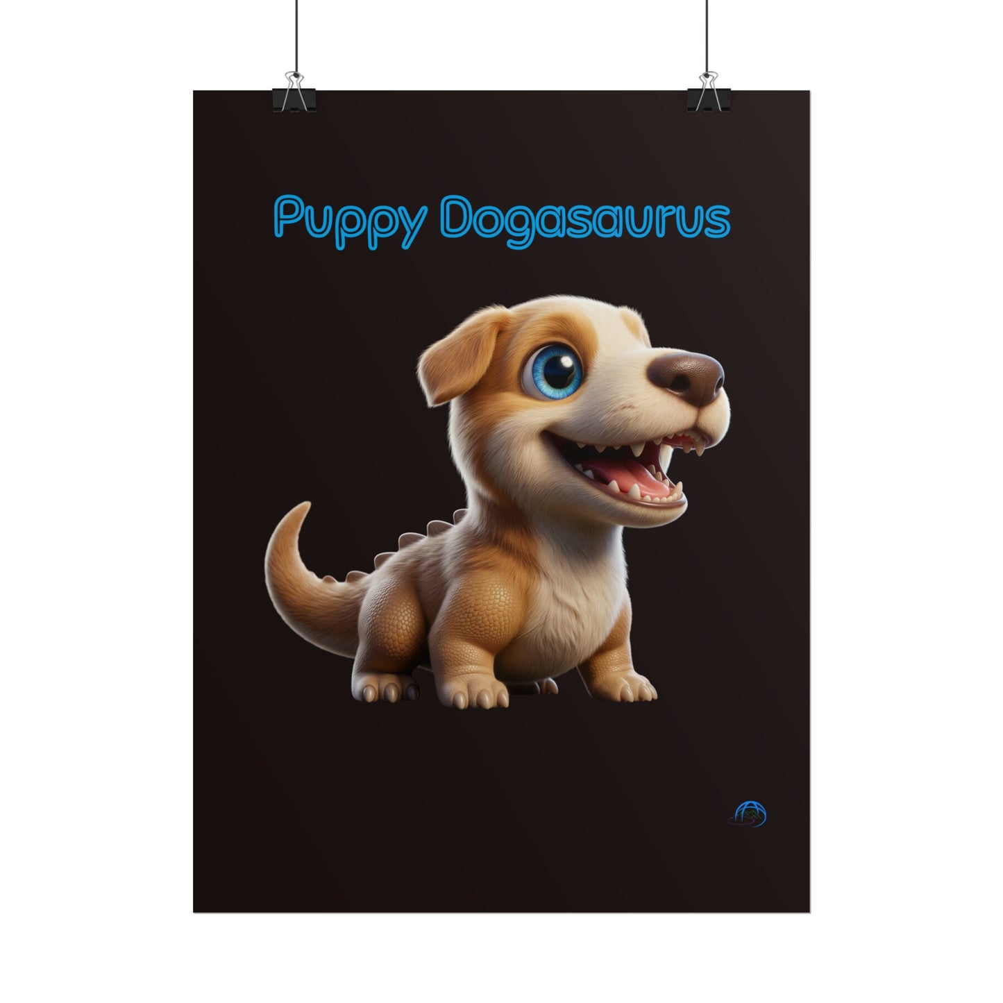 Puppy Dogasaurus™ Rolled Poster – Cute Dinosaur Character Kids Wall Art