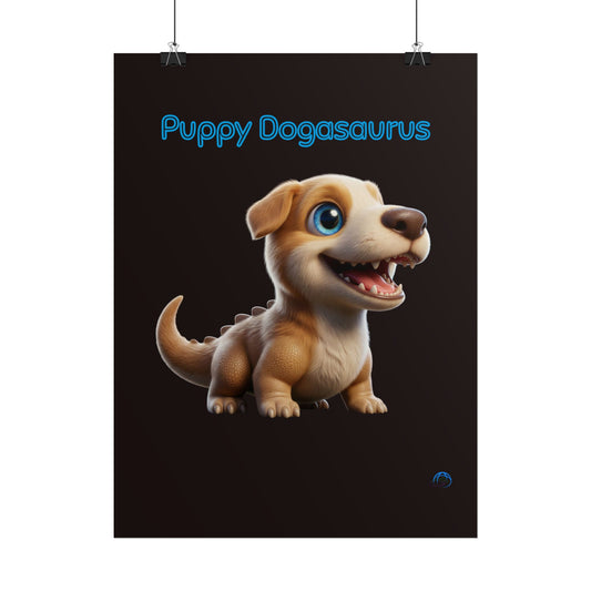 Puppy Dogasaurus™ Rolled Poster – Cute Dinosaur Character Kids Wall Art
