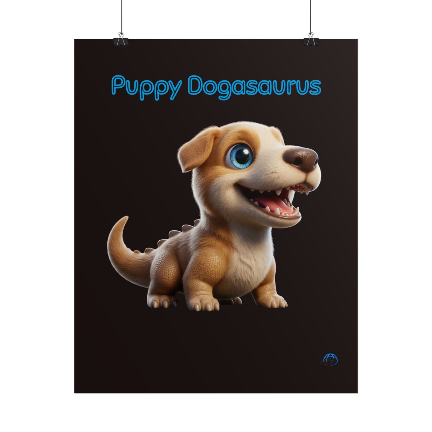 Puppy Dogasaurus™ Rolled Poster – Cute Dinosaur Character Kids Wall Art