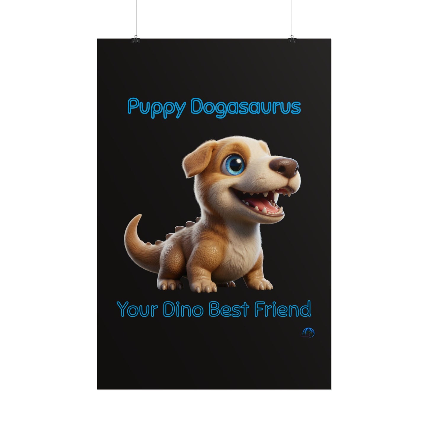 Puppy Dogasaurus Poster — "Puppy Dogasaurus: Your Dino Best Friend" Cute Kids Wall Art