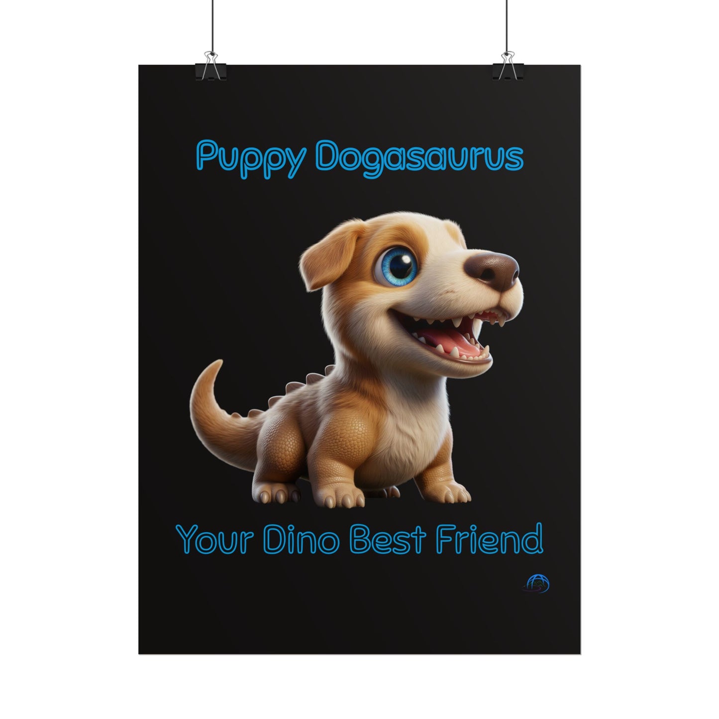 Puppy Dogasaurus Poster — "Puppy Dogasaurus: Your Dino Best Friend" Cute Kids Wall Art
