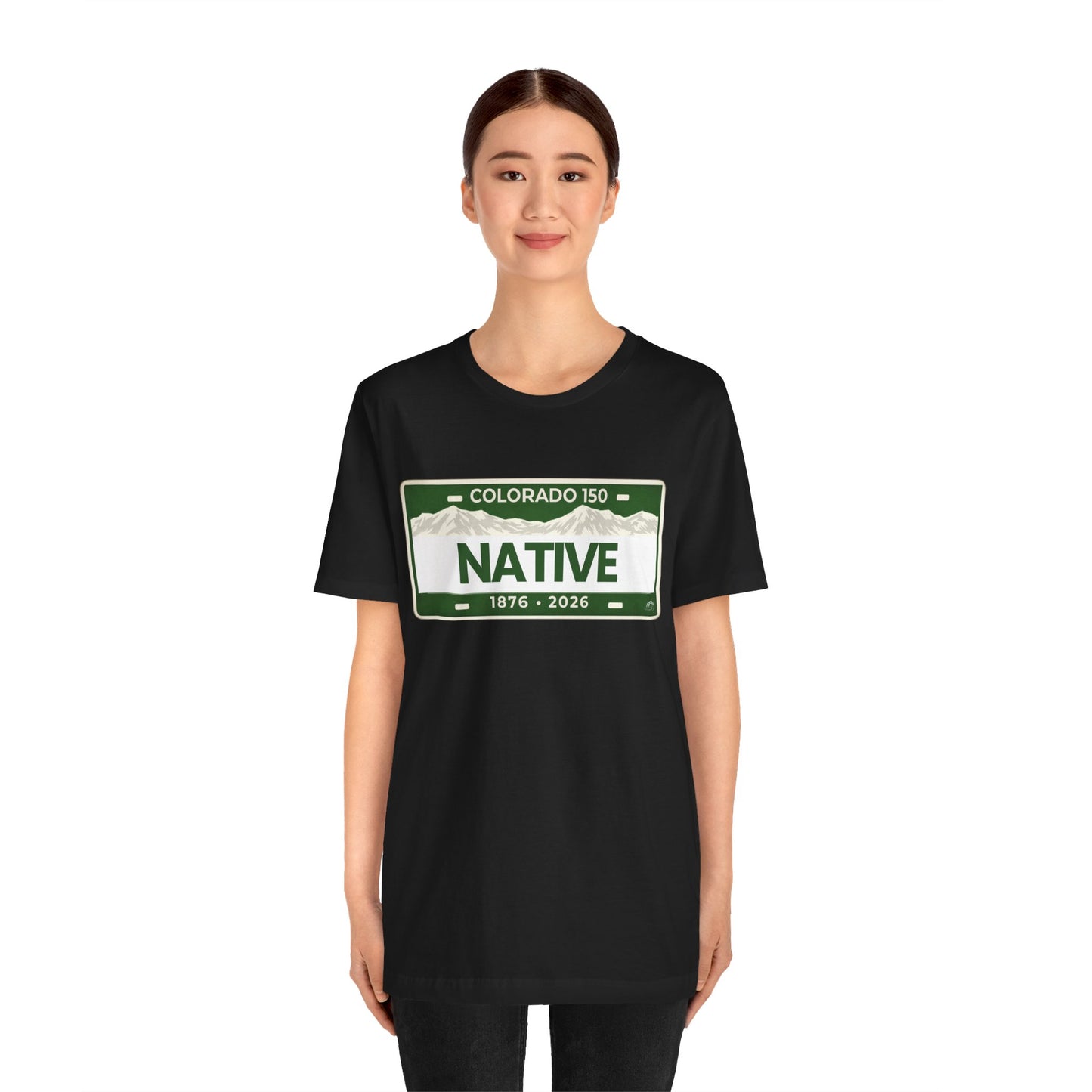Colorado 150 Native License Plate T-Shirt – 1876–2026