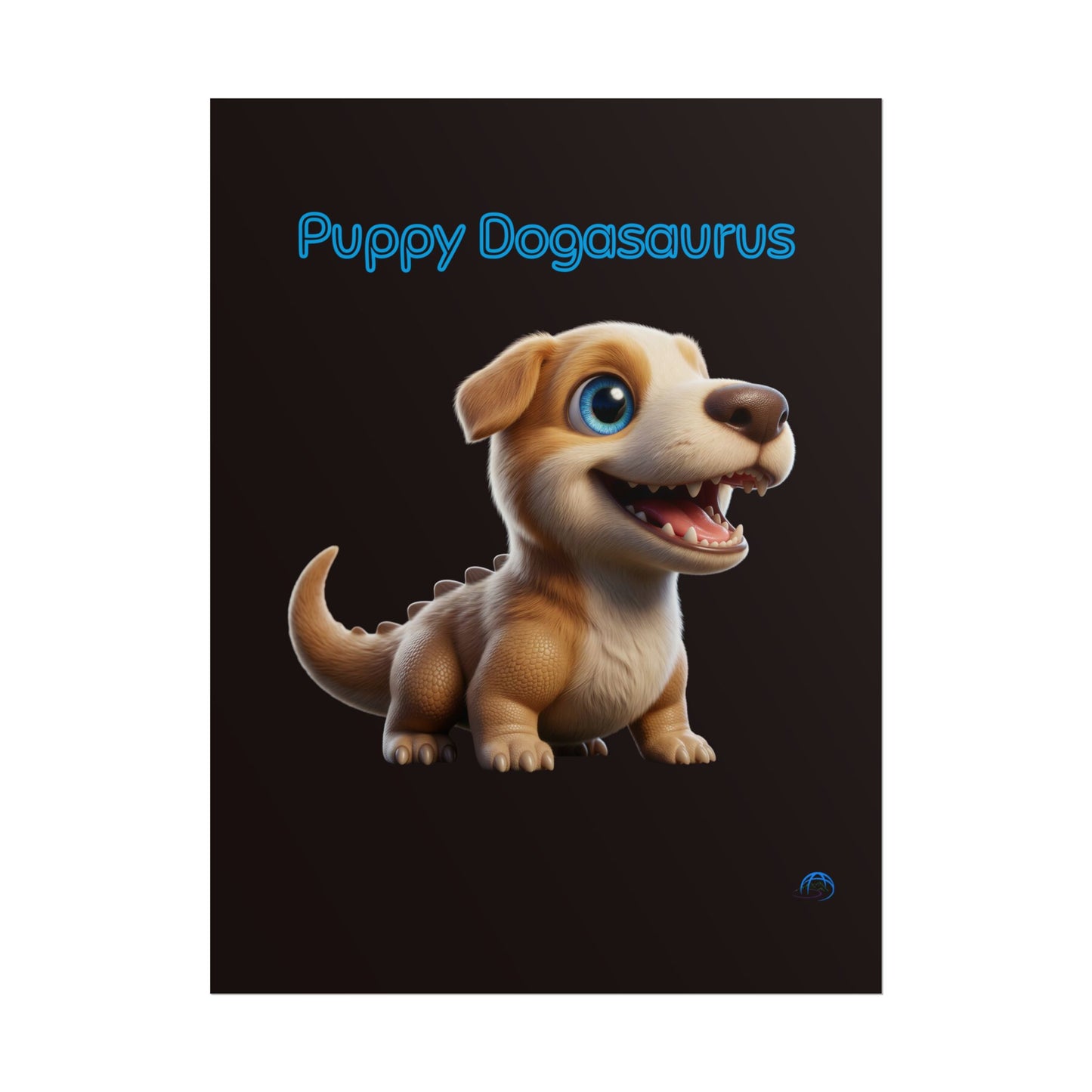 Puppy Dogasaurus™ Rolled Poster – Cute Dinosaur Character Kids Wall Art