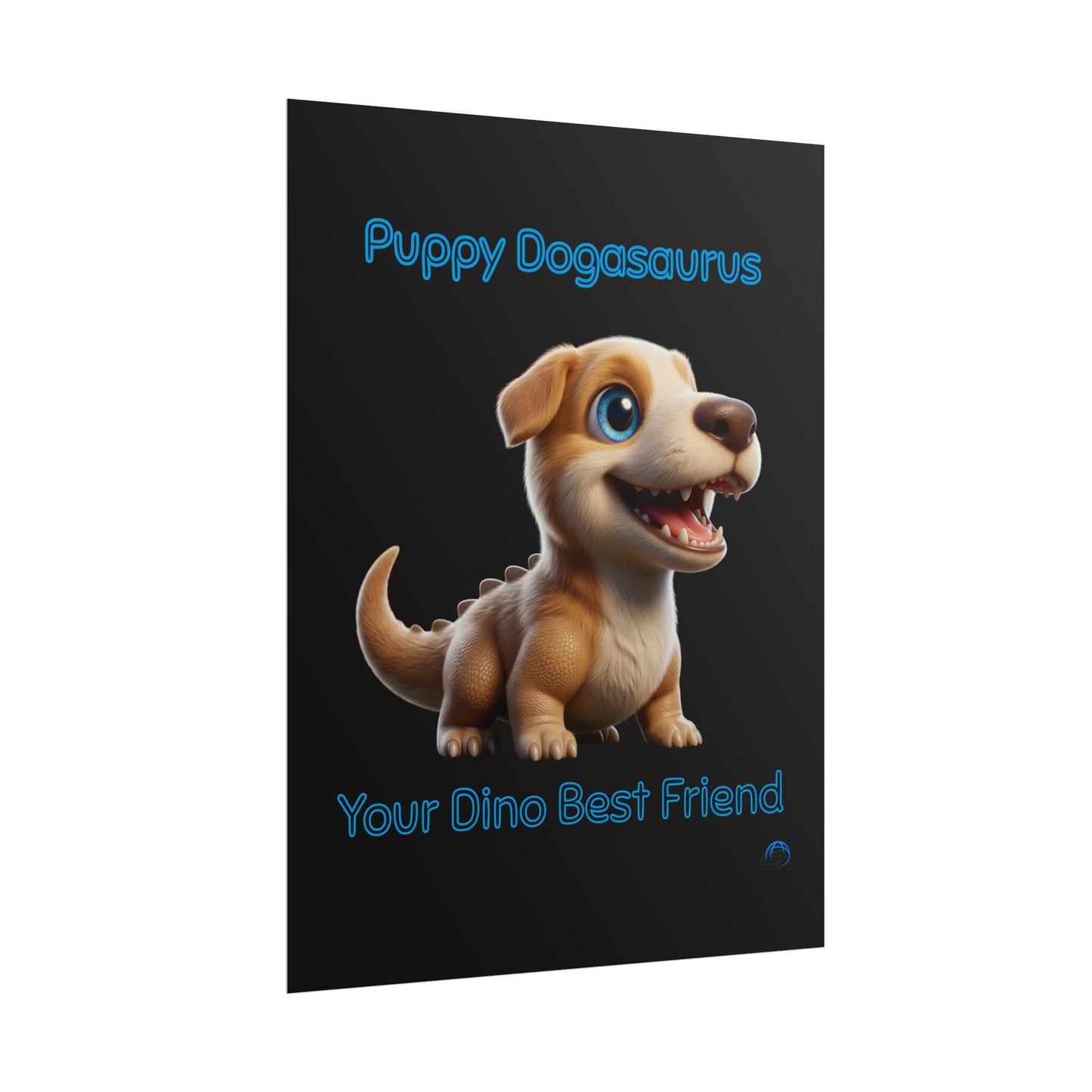Puppy Dogasaurus Poster — "Puppy Dogasaurus: Your Dino Best Friend" Cute Kids Wall Art