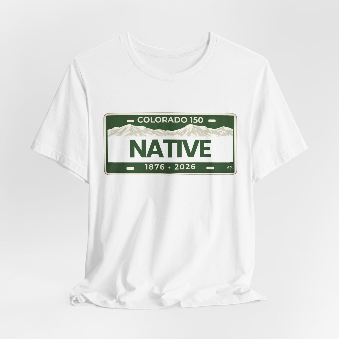 Colorado 150 Native License Plate T-Shirt – 1876–2026