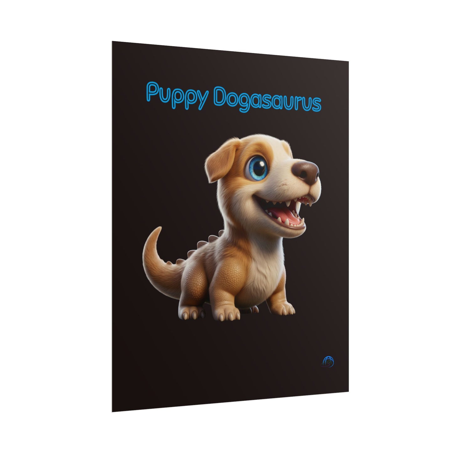 Puppy Dogasaurus™ Rolled Poster – Cute Dinosaur Character Kids Wall Art