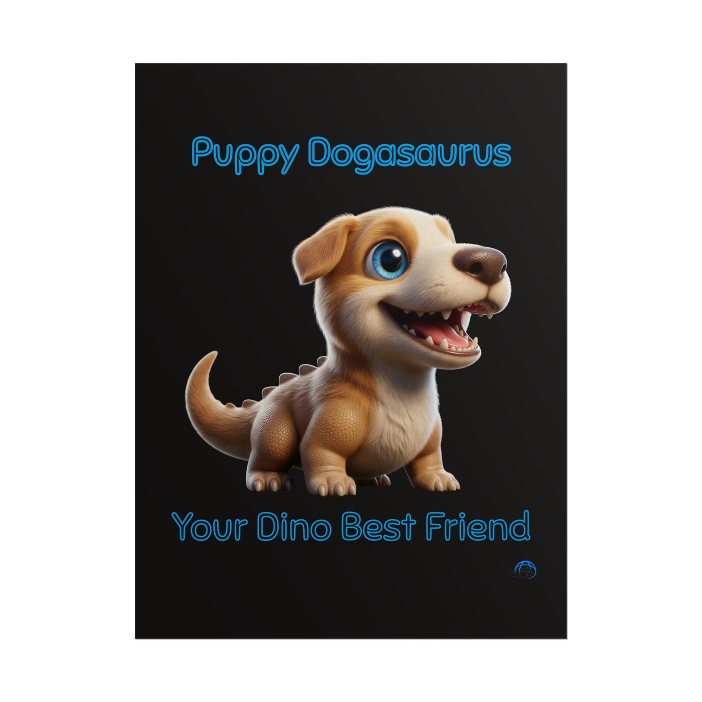 Puppy Dogasaurus Poster — "Puppy Dogasaurus: Your Dino Best Friend" Cute Kids Wall Art
