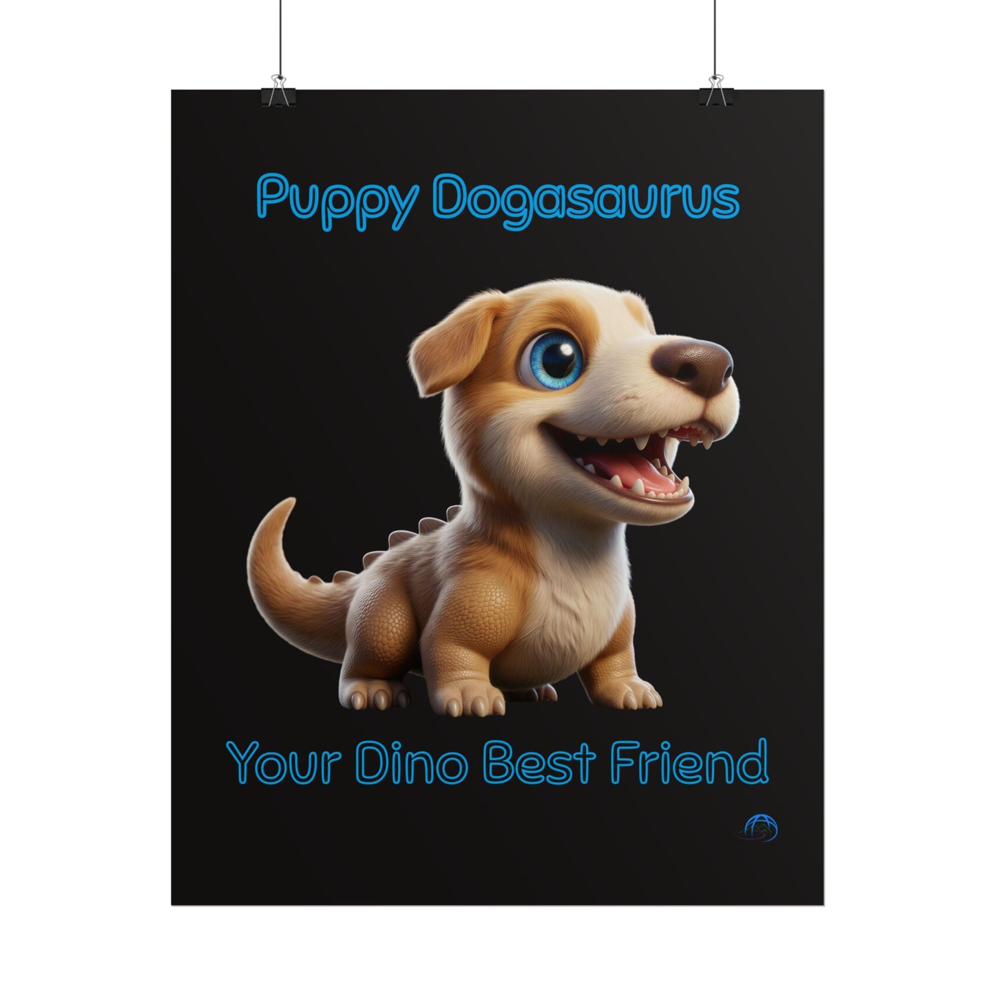 Puppy Dogasaurus Poster — "Puppy Dogasaurus: Your Dino Best Friend" Cute Kids Wall Art