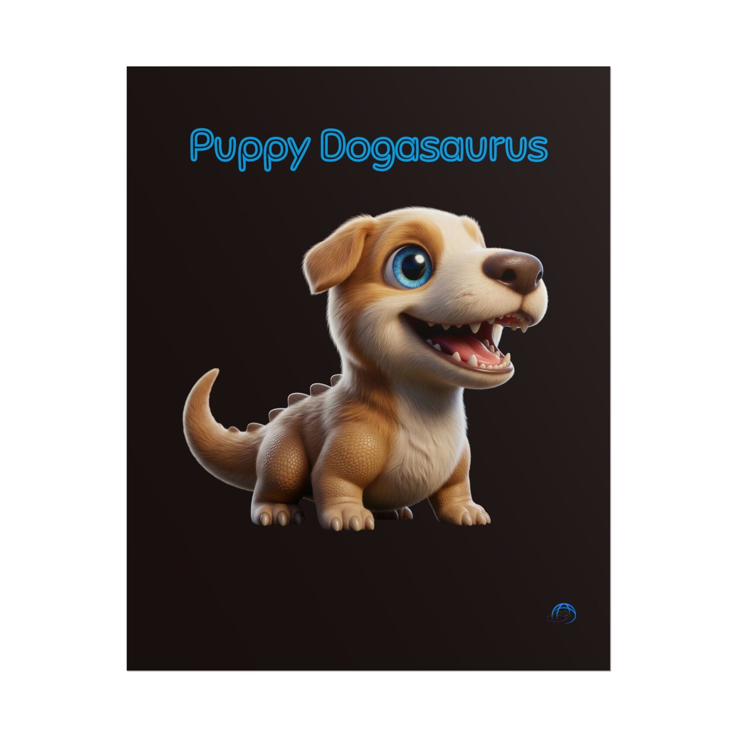 Puppy Dogasaurus™ Rolled Poster – Cute Dinosaur Character Kids Wall Art