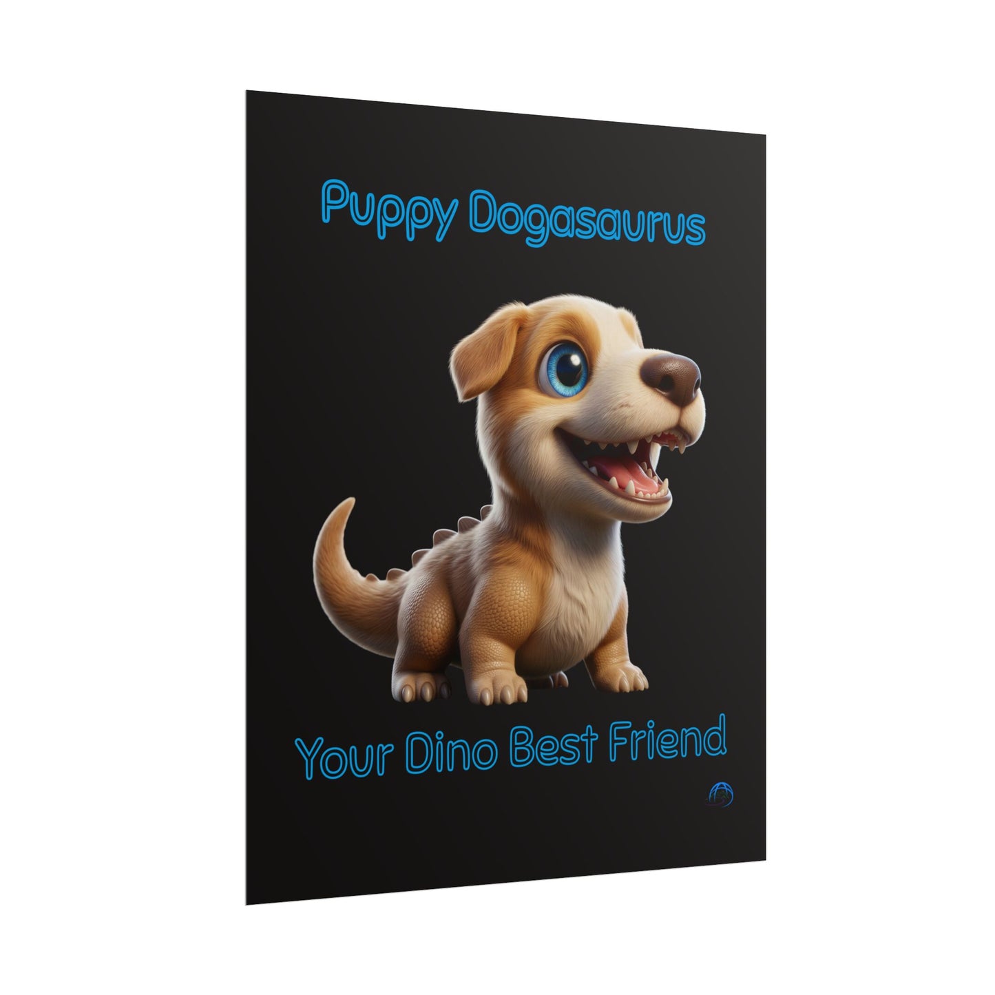 Puppy Dogasaurus Poster — "Puppy Dogasaurus: Your Dino Best Friend" Cute Kids Wall Art